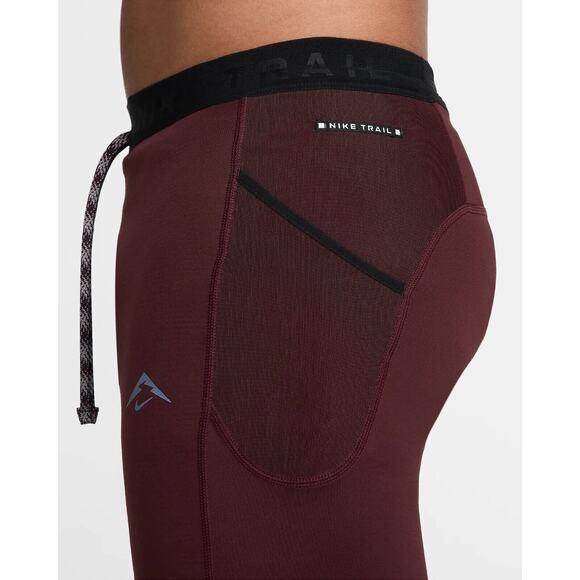 Nike Trail Lunar Ray Winterized Running Tights Hiking Mens S Burgundy FB8599 652 - Picture 3 of 10